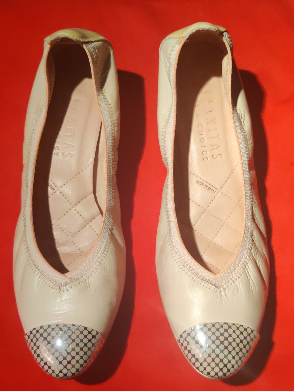 Hispanitas Women's 39 Cream Leather Heels Shoes
